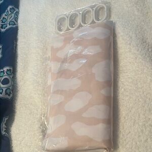 Cheetah print shower curtain.